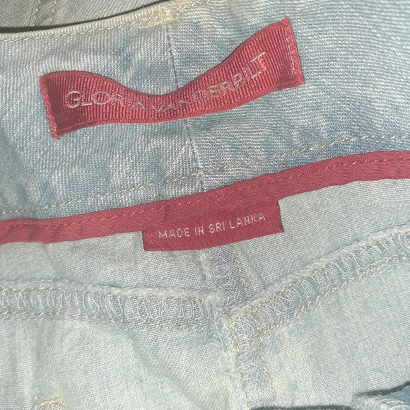 Gloria Vanderbilt faded denim belted skirt Size 16 - Picture 4 of 5